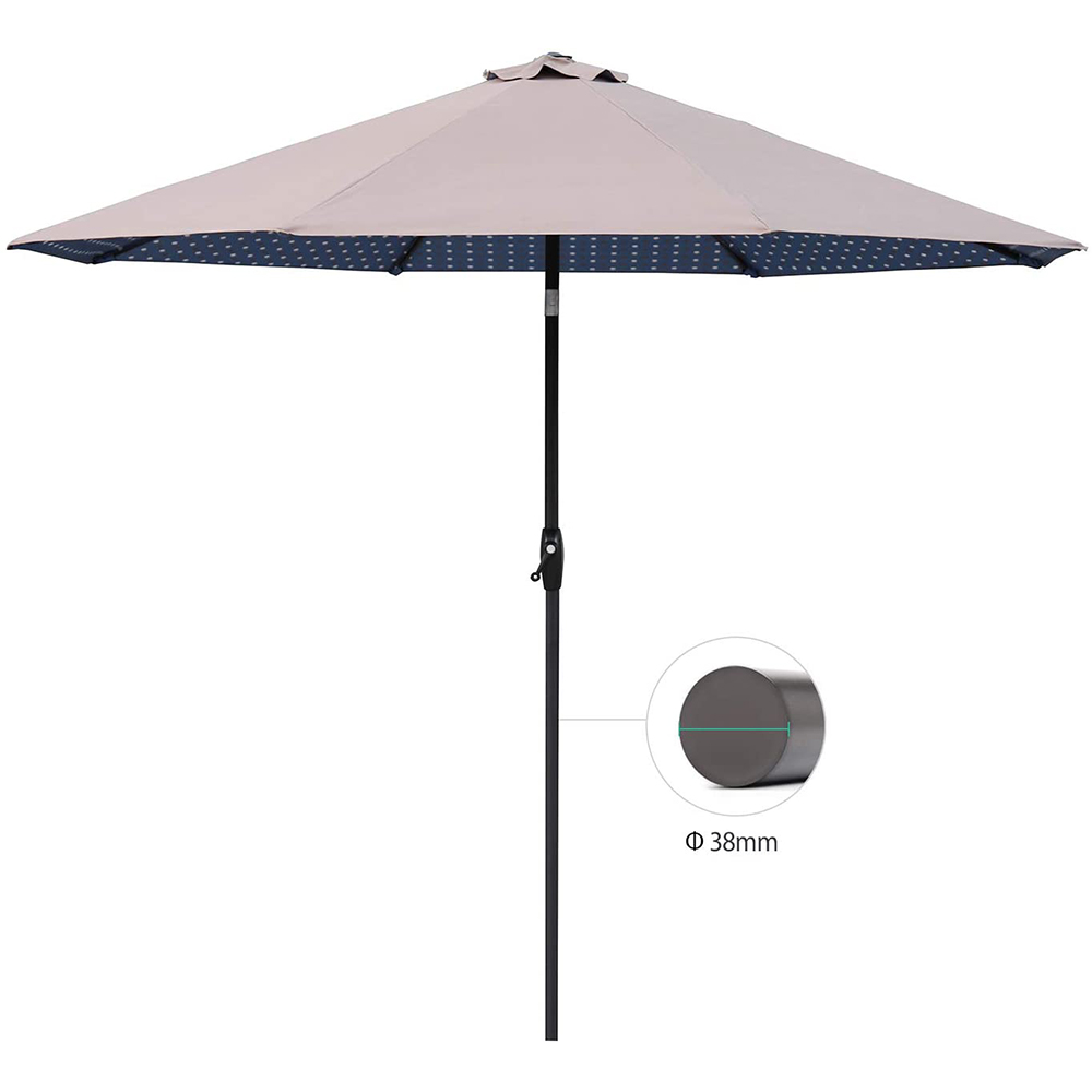 Alu Sonnenschirm Ø 300cm Duplex bedruckter Stoff Gartenschirm