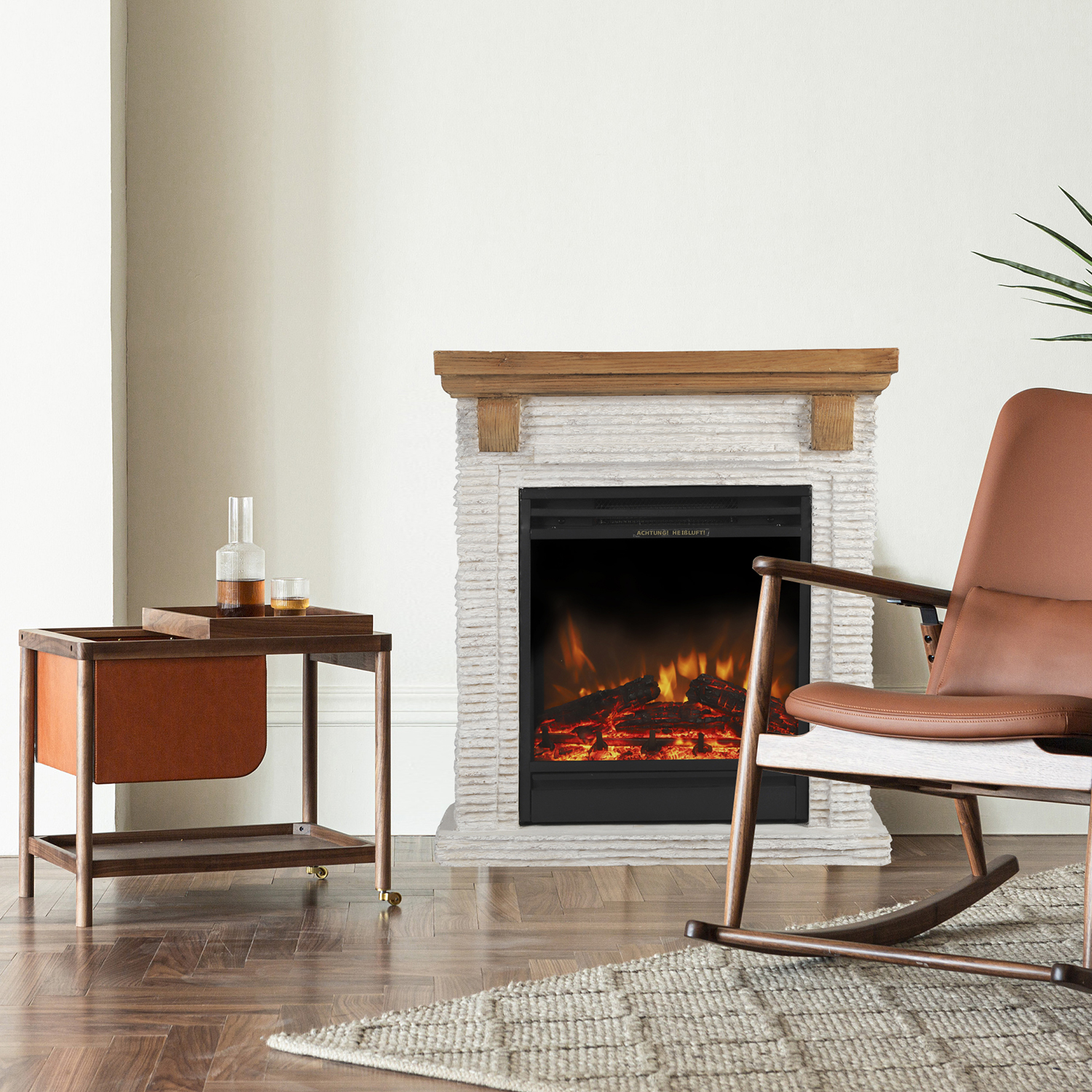 Elektrokamin Elektrischer Kamin LED Standkamin/Wandkamin Heizgerät