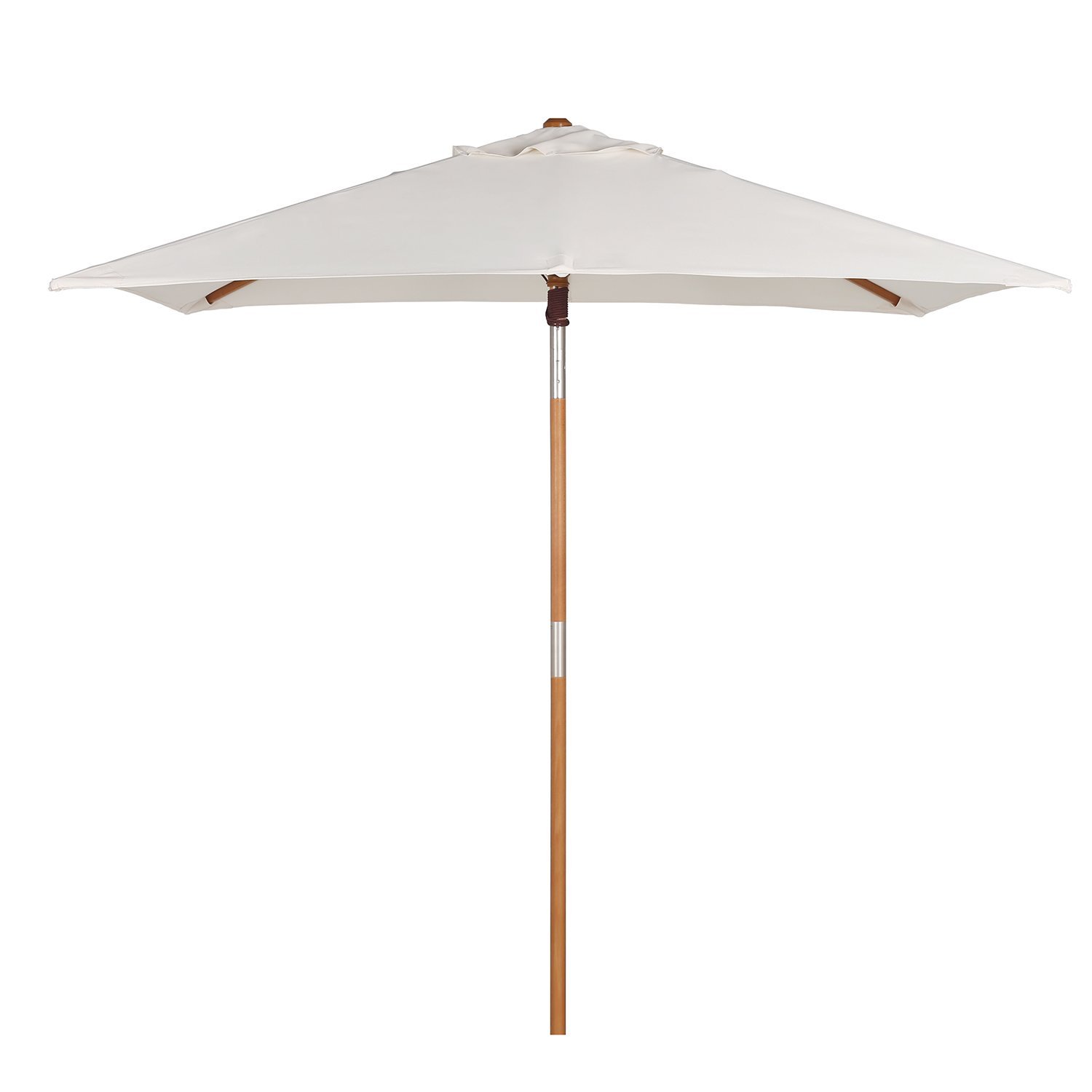 Holz Sonnenschirm 2 x 1,5m eckig Gastronomie Marktschirm Gartenschirm