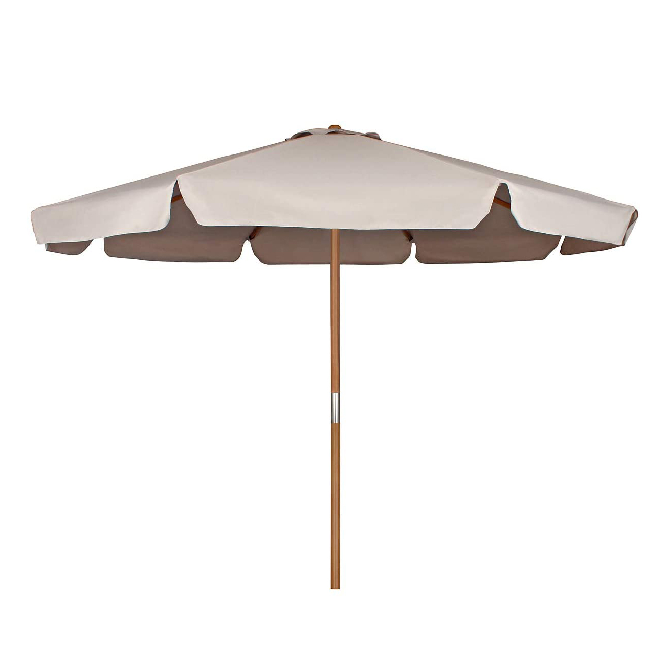 Holz-Metall Sonnenschirm 2,1x1,4m eckig Gartenschirm Terassen