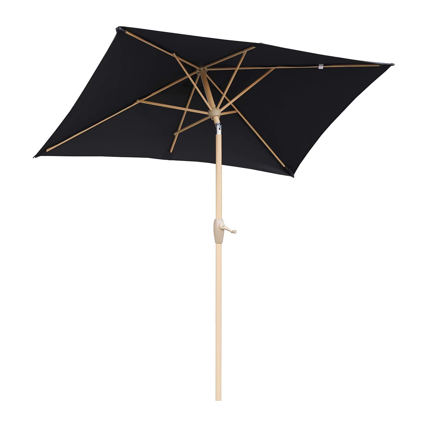 Alu Sonnenschirm 210x140 cm Balkonschirm eckig knickbar 2,1x1,4 m