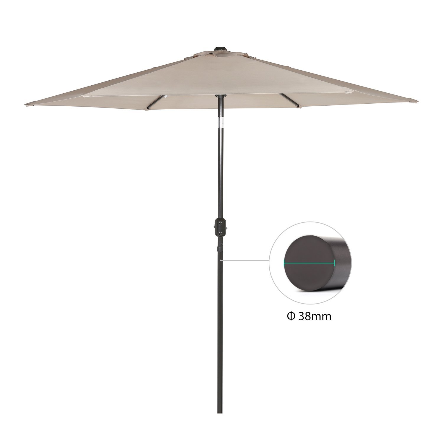 Kurbel Marktschirm Sonnenschirm Kurbelschirm Terrassenschirm