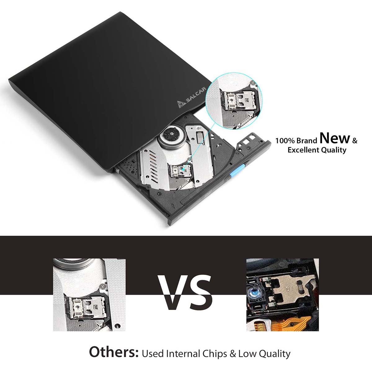 Externes DVD-Brenner CD/DVD Laufwerk für Laptops Desktop für Windows