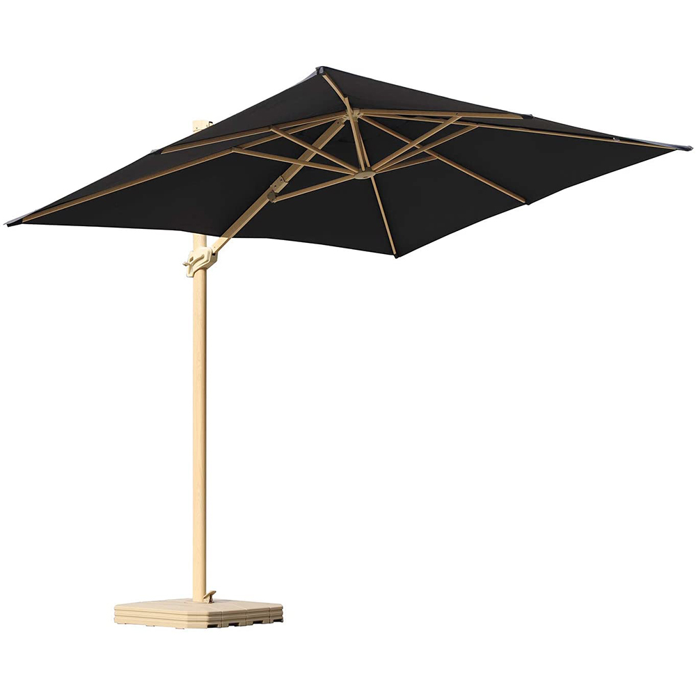 Sonnenschirm eckig Aluminium Ampelschirm mit Sonnenschirmständer 330 x